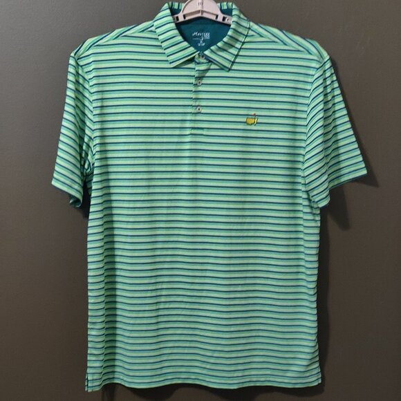 Masters Tech Augusta National Multi Green Stripe Golf Polo Men's SIZE XL - Picture 7 of 8